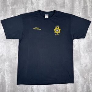 Vintage Crisis Negotiator T-Shirt Mens Large Black Single Stitch Cop Colorado